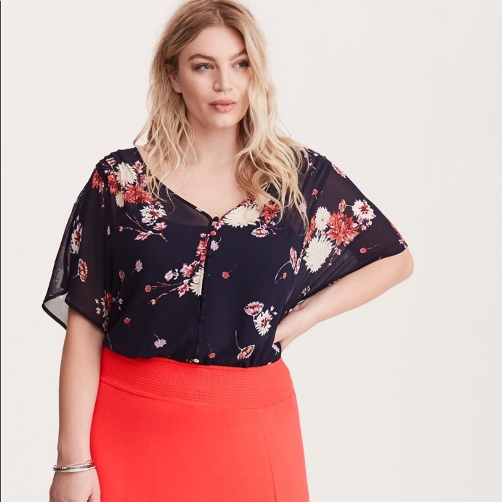 Torrid size 3 long skirt orange